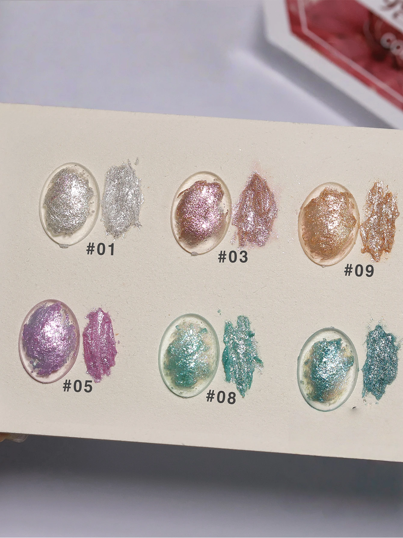 9-Color 3D Glitter Gel Powder Paste Set, Polarized Ultra Bright, Alcohol-Free, Styling Adhesive for DIY Crafts and Art Projects