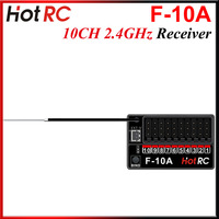 HotRC 10CH 10 Channel 2.4GHz F-10A PWM Receiver for CT-10B HT-10A Transmitter Remote Control Car Boat Ship Plane Tank Model Toy