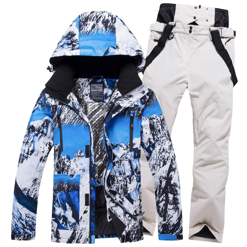 -30 ℃ men's and women's skiing suit windproof and waterproof skiing suit Outdoor and indoor winter warmth preservation