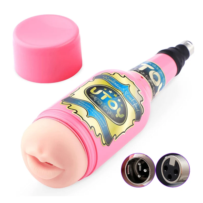 Sex Machine Lifelike Male Masturbator for Oral Sex with Vivid Tongue and Teeth Attachment for 3XLR Male Adult Sex Toy