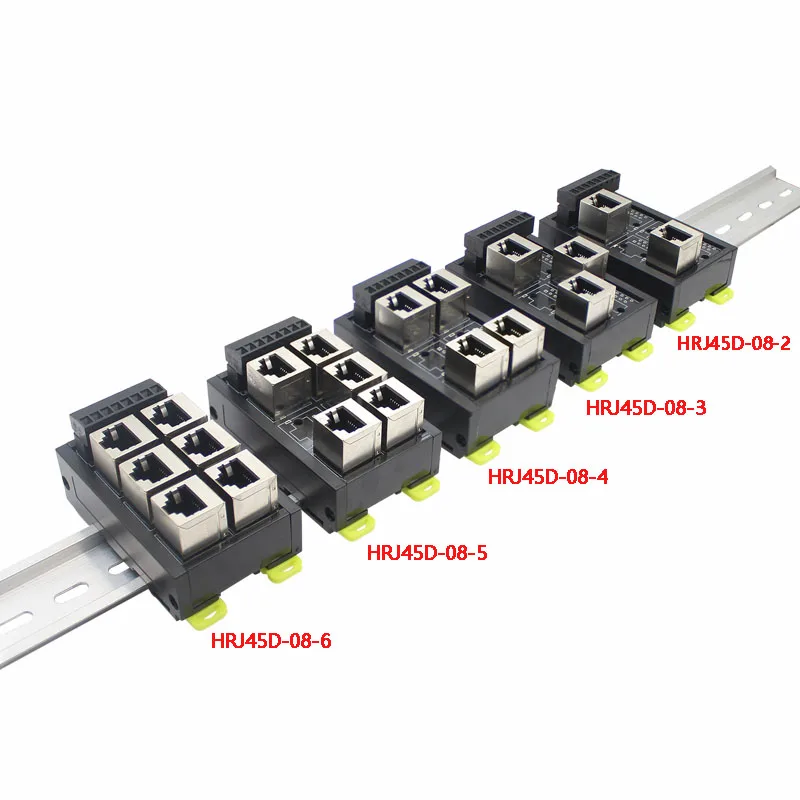 RJ45 Network Port Terminal Block Cable to 8pin 2/3/4/5/6 hole Hub Switch Serial Signal Converter RS232 RS485 RS422