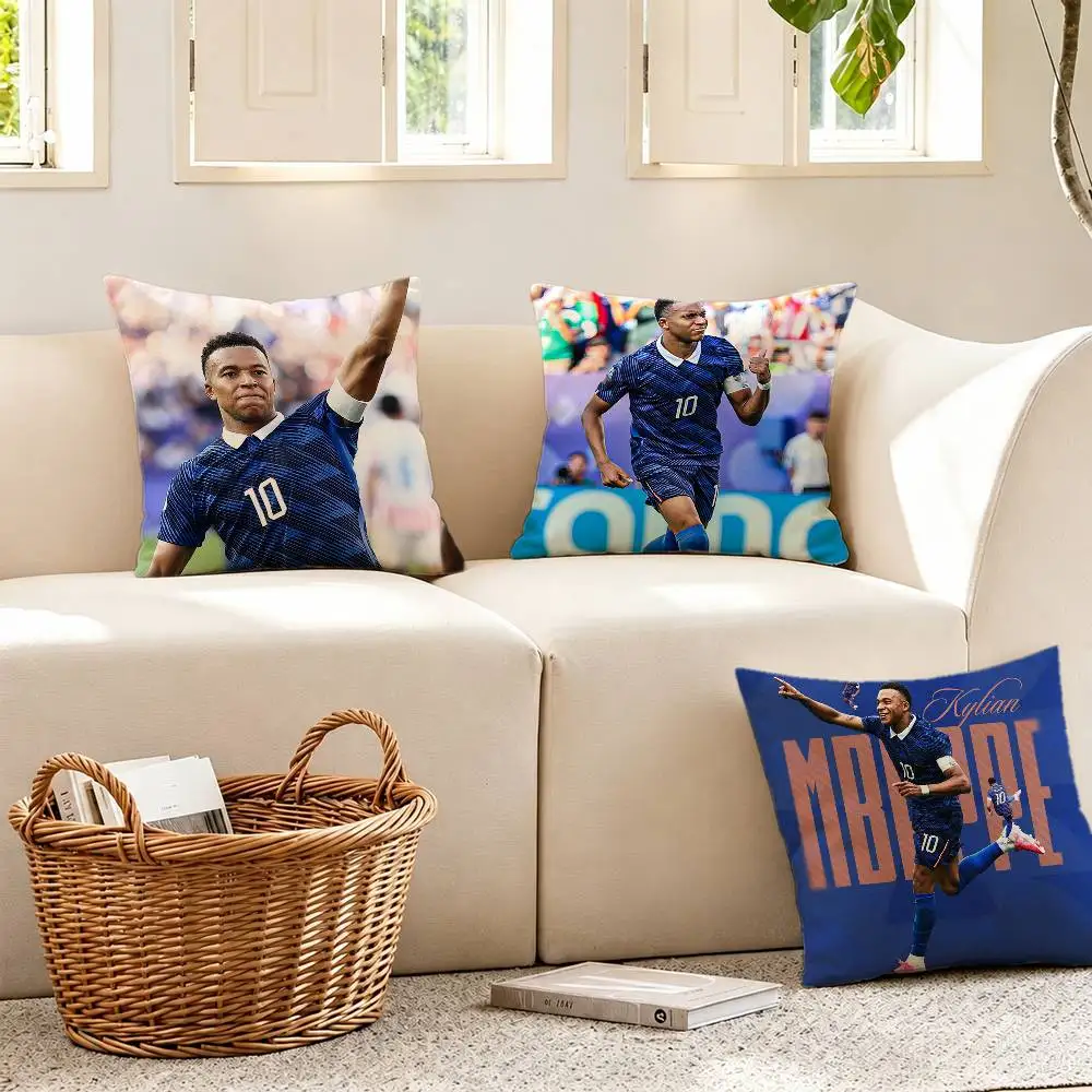 football M-Mbappe 10 Pillow Case Pattern Printed Pillowcase For Living Room Sofa Cushion Cover