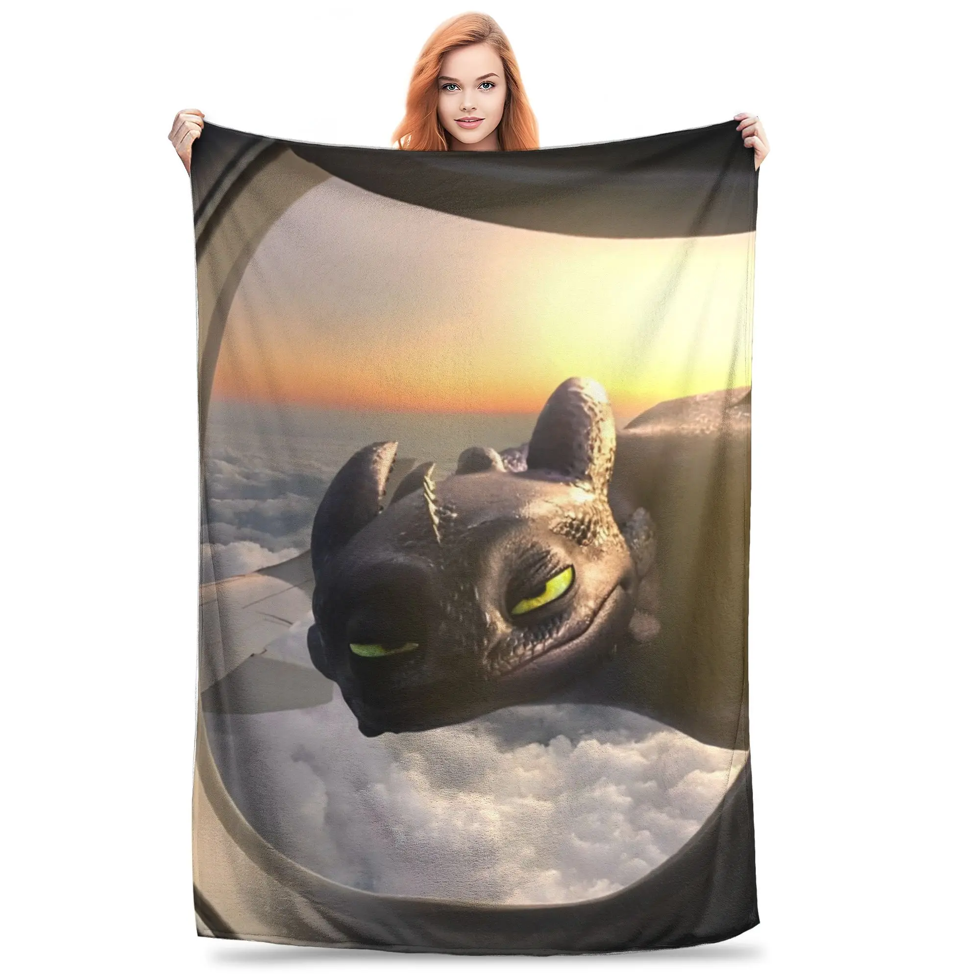 Funny How to Train Your D-ragon Blanket Plush Awesome Breathable Throw Blanket for Home Restaurant  Winter