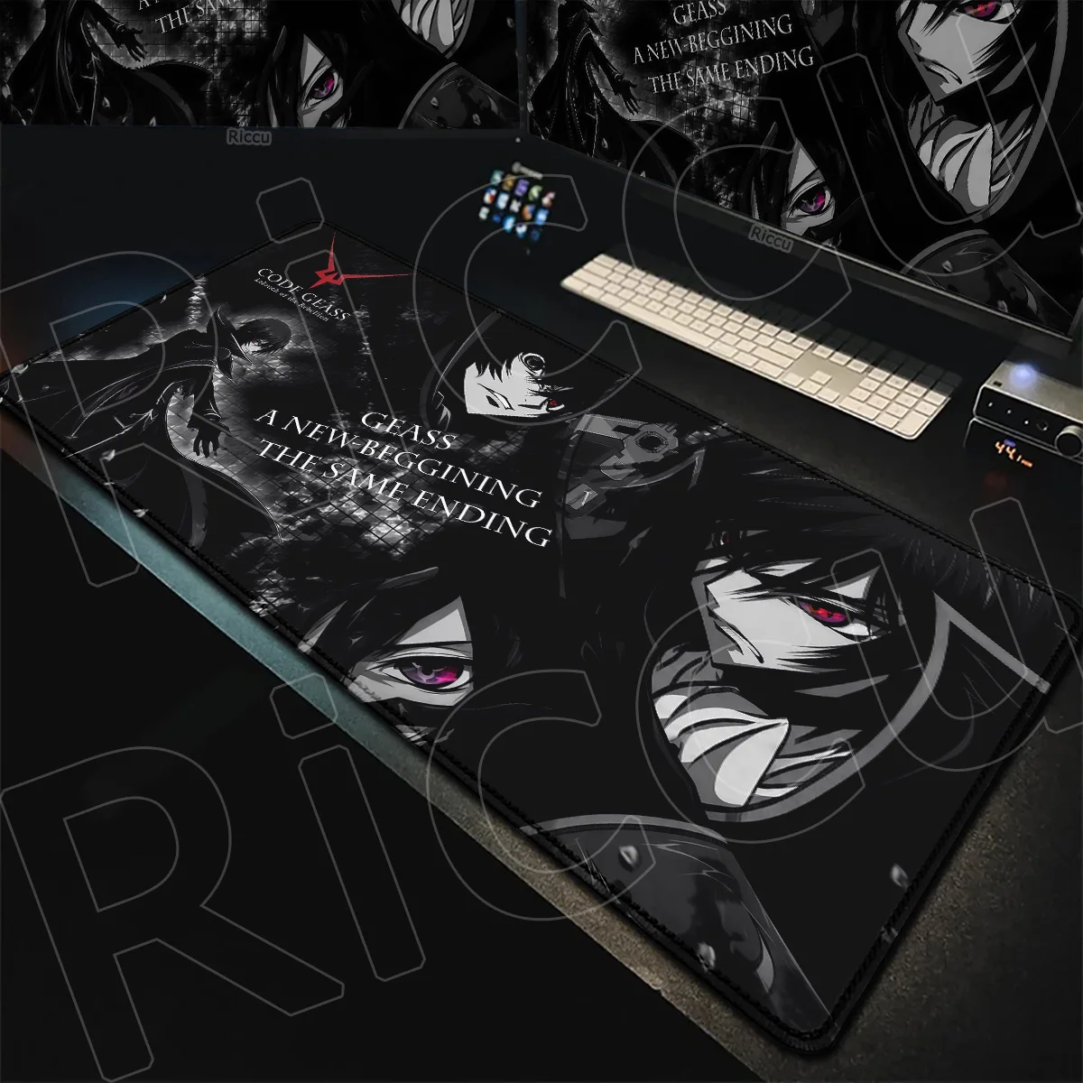 Non-slip Rubber Desktop Mat Code Geass Computer Mouse Pad Lagre Lelouch CC Home Office Washable Gaming Keyboard Carpet 900x400mm