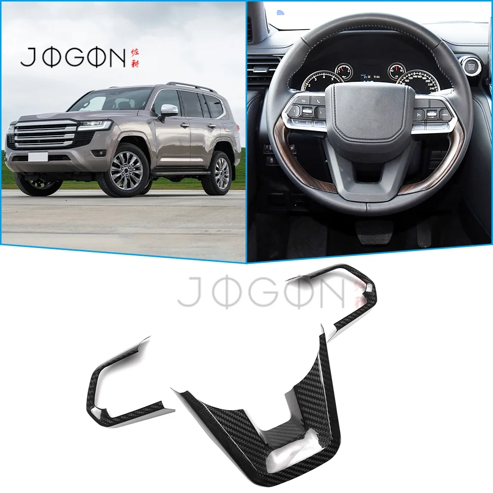 

For Toyota Land Cruiser 300 LC300 GR Series 2022-2024 Carbon Fiber Car Steering Wheel Button Strip Panel Cover Trim Accessories