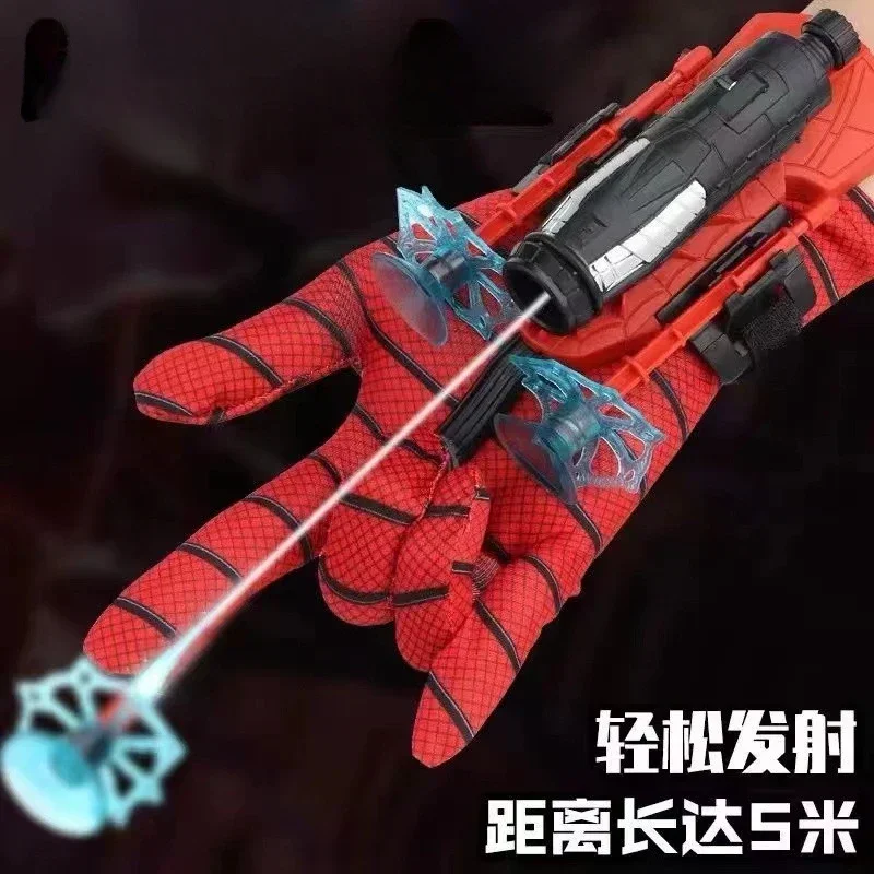 Marvel Spider Man Hero Launcher Rotating Spider-Man Launcher Soft Bullet Gun Suction Cup Ejection Toy Children\'s Birthday Gift