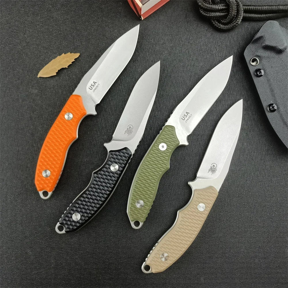 

Hinderer Combat Rescue Fixed Blade Knife D2 Blade G10 Handles Protable Tactical Knife Safety Adventure with Sheath EDC Multitool