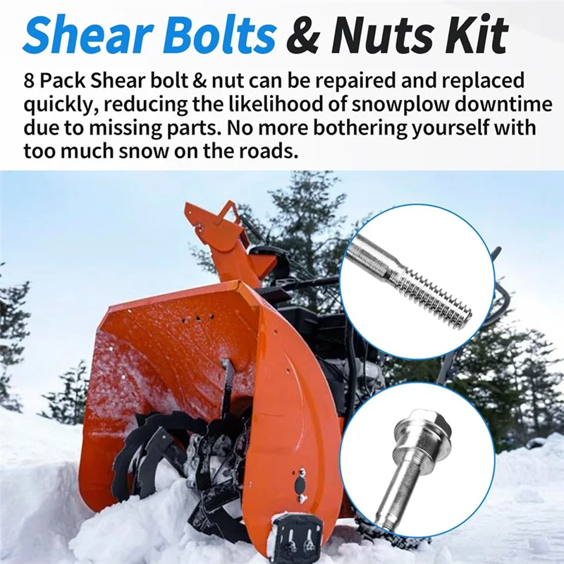 ABDJ-10Pcs 580790401 منفاخ الثلج/الرمي دبابيس القص البراغي والصواميل للحرفيين، منفاخ الثلج Poulan AYP 2 المرحلة