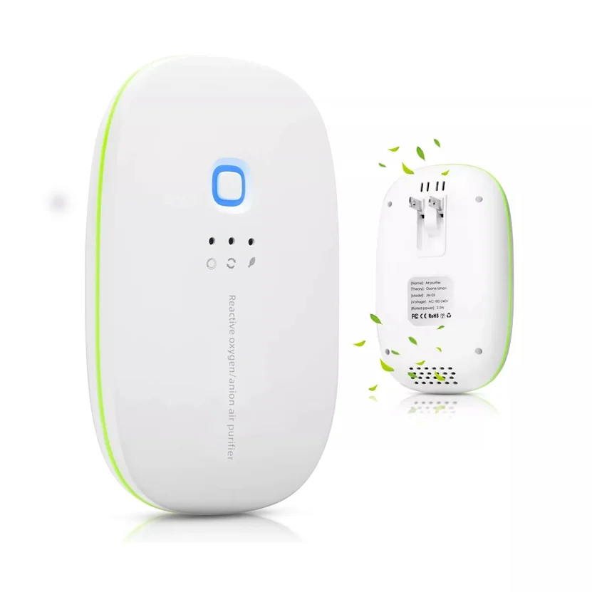 Ozone & Anion Air Purifier 2 in 1 Plug in, Compact Size, Purifying Air Eliminate Odor For Pet Room Toilet Kitchen US Plug