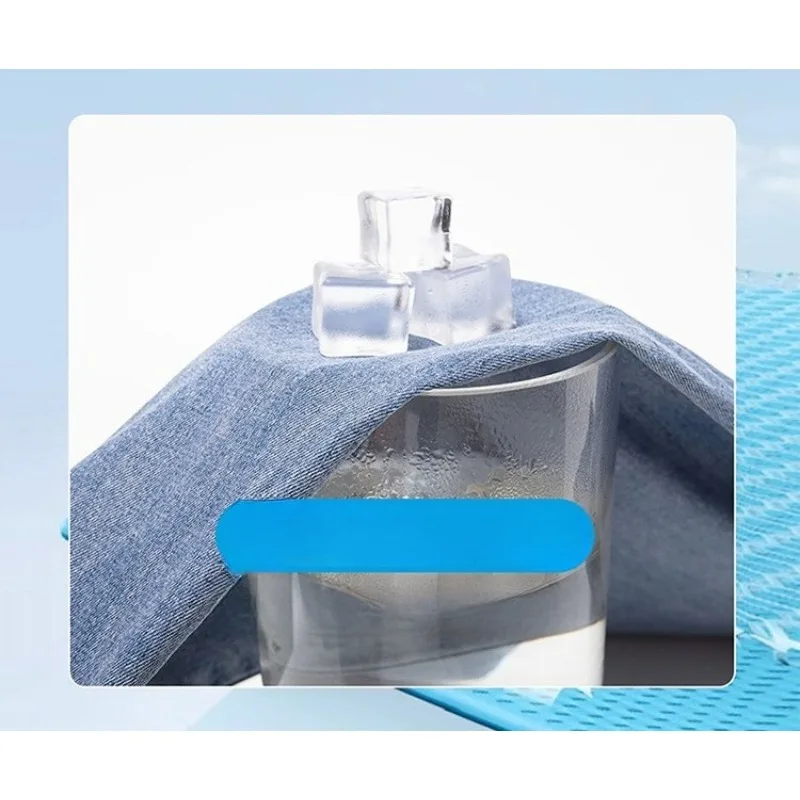 Tencel driedelige denim shorts voor heren in de zomer, dunne, losse, rechte ijszijde trendy casual broek, modieus en individueel