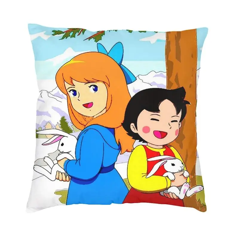 Heidi And Clara Are Having Fun Cushion Cover 45x45cm Home Decorative Printing Throw Pillow Case for Sofa Two Side