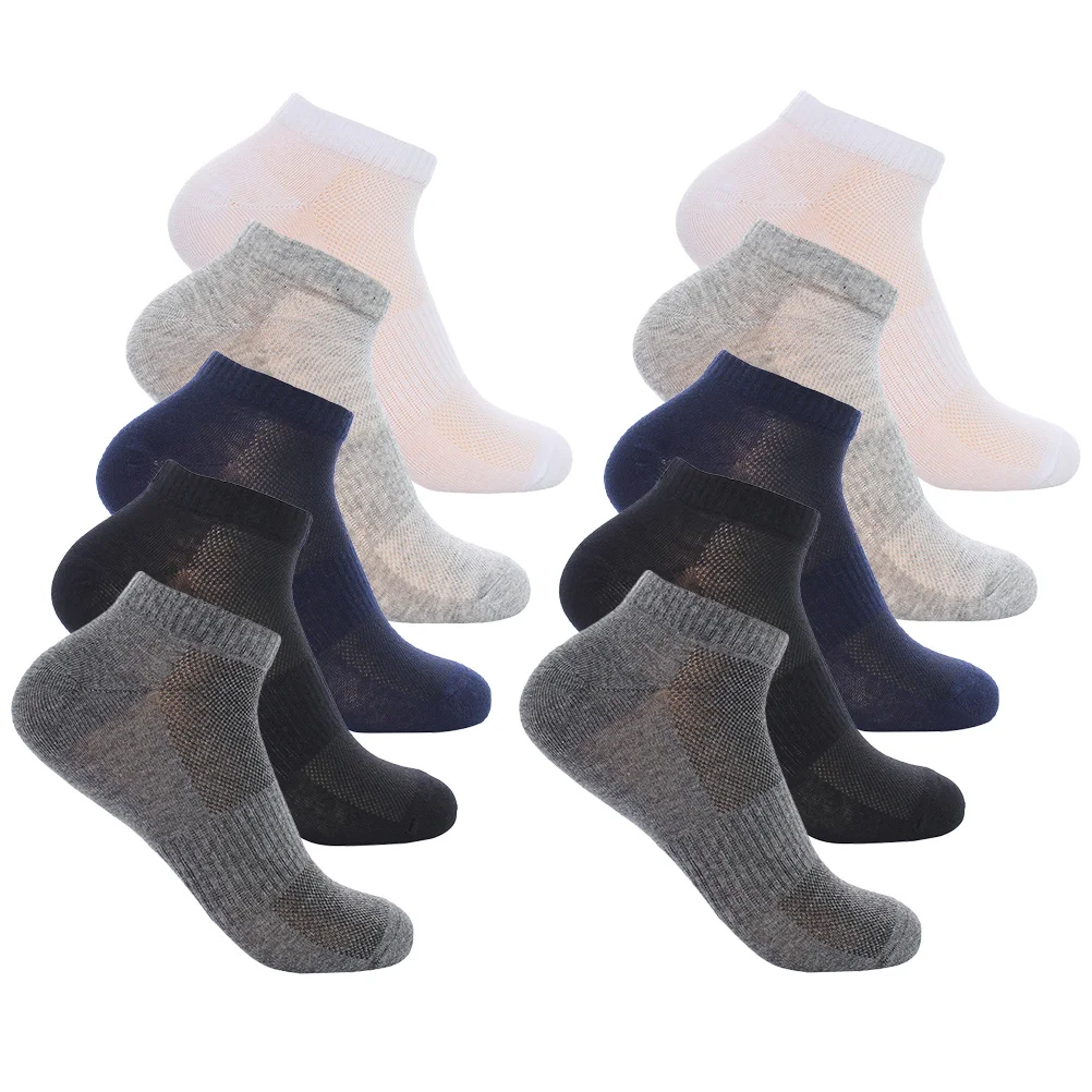 5 أزواج من جوارب الكاحل المريحة للرجال، جوارب جري شبكية قابلة للتنفس للأنشطة الرياضية الخارجية، أساور مرنة ناعمة #5