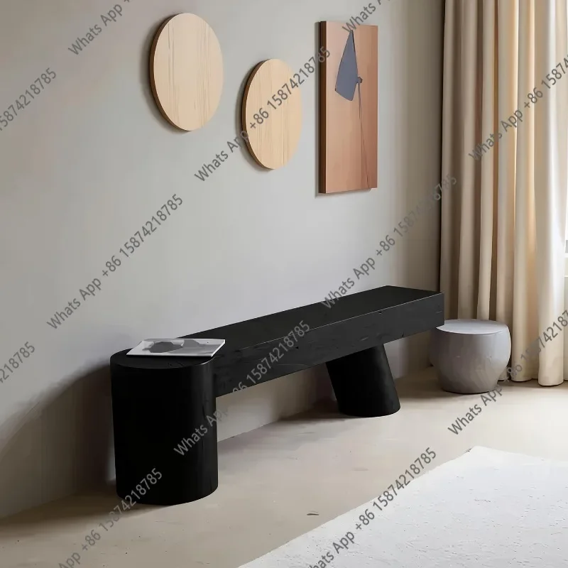X30 Solid Wood Long Dining Stools Home Living Room Decoration TV Cabinet Dining Stools Vintage Design Furniture Taburete JT40D