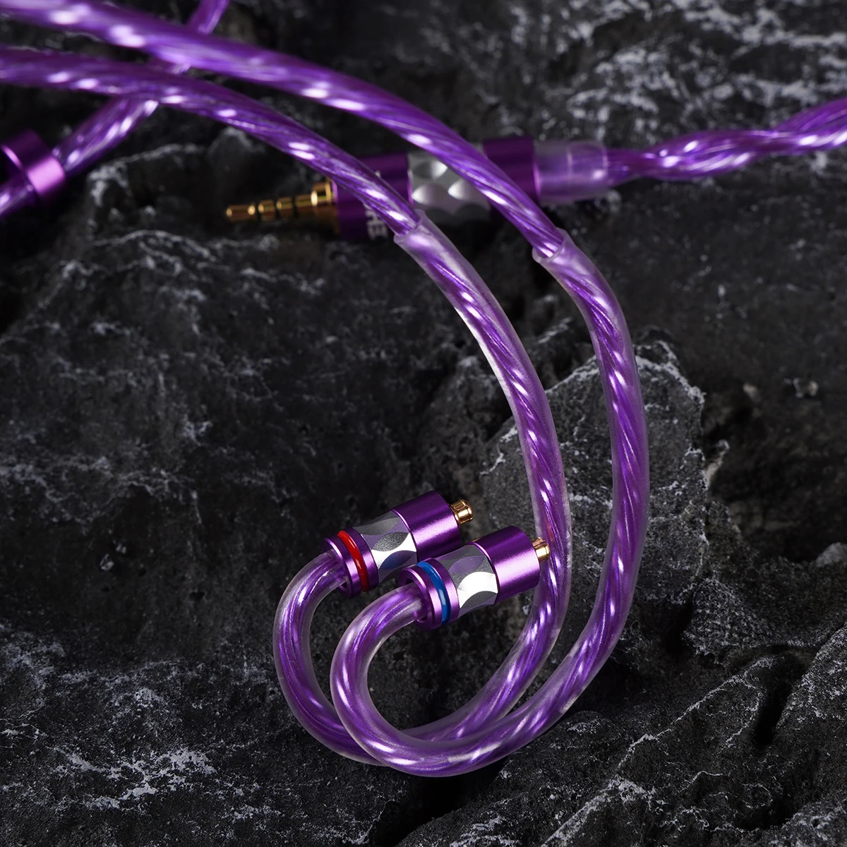 NiceHCK PurpleMoon Cable 7N Flat Silver Plated OCC HiFi Audio Wire 3.5/2.5/4.4 MMCX/2Pin for Fudu DZ4 Quartet Quintet Performer8