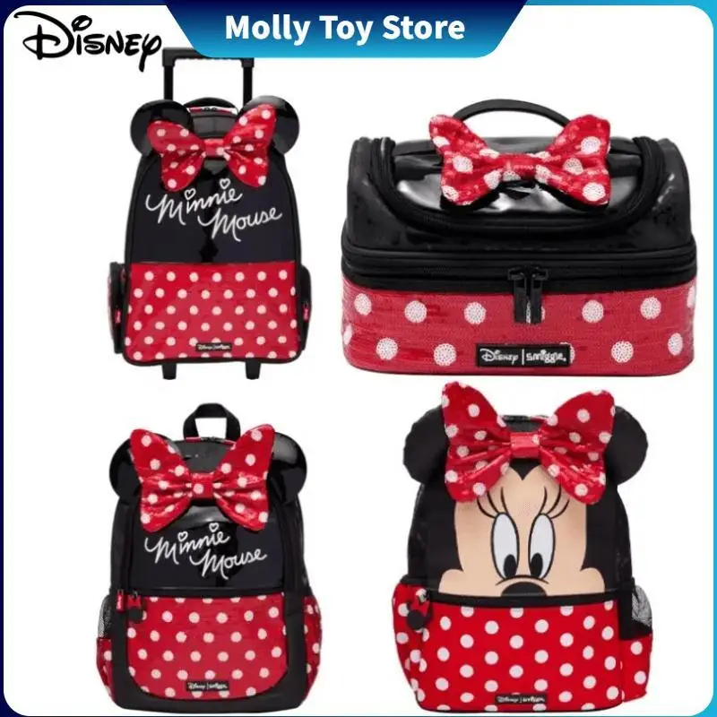 Nowy oryginalny Disney Australia Smiggle Minnie tornister szkolne artykuły papiernicze piórnik studencki torba na drugie śniadanie plecak szkolny