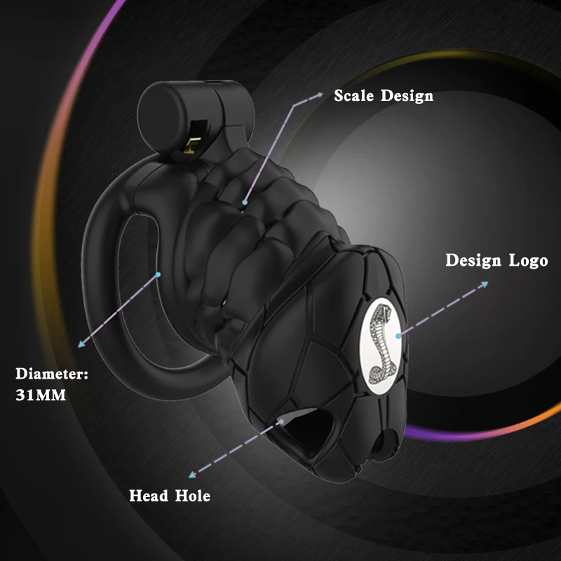 Python V8.0 Cage Mamba Male Chastity Device Arc/flat Cuff Penis Ring With 3 Size Cock Penis Rings Adult Sex Toys