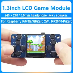 1.3inch LCD Game Module With Button AND Audio Buzzer Speaker For Raspberry Pi Zero 2W/3B/4B/5/ RP2040-PiZero