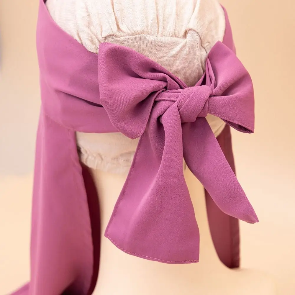 Tie Back Muslim Women's Scarves Lightweight Stretchable Nida Head Wrap Cap Empty Top Breathable Islamic Headscarf