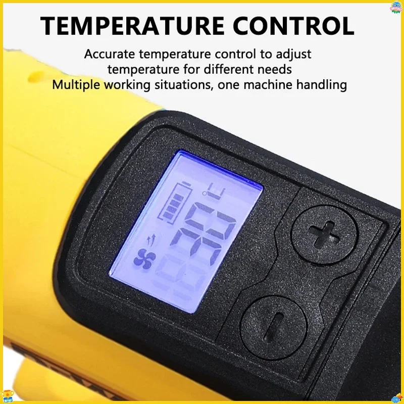Fit Dewalt DCE530 Akku-Heißluftpistole 300 W Hochleistungs-Schweiß-Thermobläse Schrumpfverpackungswerkzeug für 20 V-Batterie