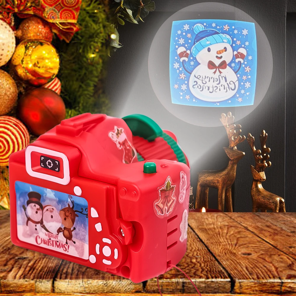 Children's Christmas Camera Projection Lamp Luminous Toys Kindergarten Christmas Decoration Photo Scene Layout Props Gifts