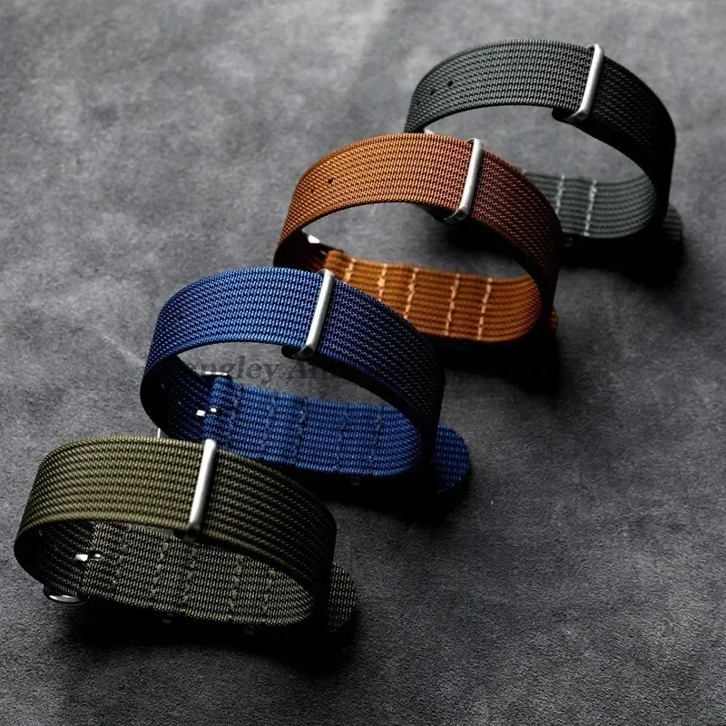 جديد مضلع النايلون حزام الساعات حزام ساعة قماش 18 مللي متر 20 مللي متر 22 مللي متر معصمه اكسسوارات للجيش العسكرية MenSport العالمي سوار