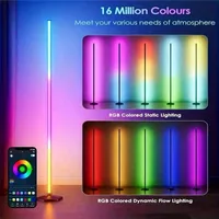 Smart RGB LED Corner Floor Lamp, App And Remote Control, Music Sync Color Changing Light, Modern Mood Lighting for Living Room Bedroom Gaming Setup 7