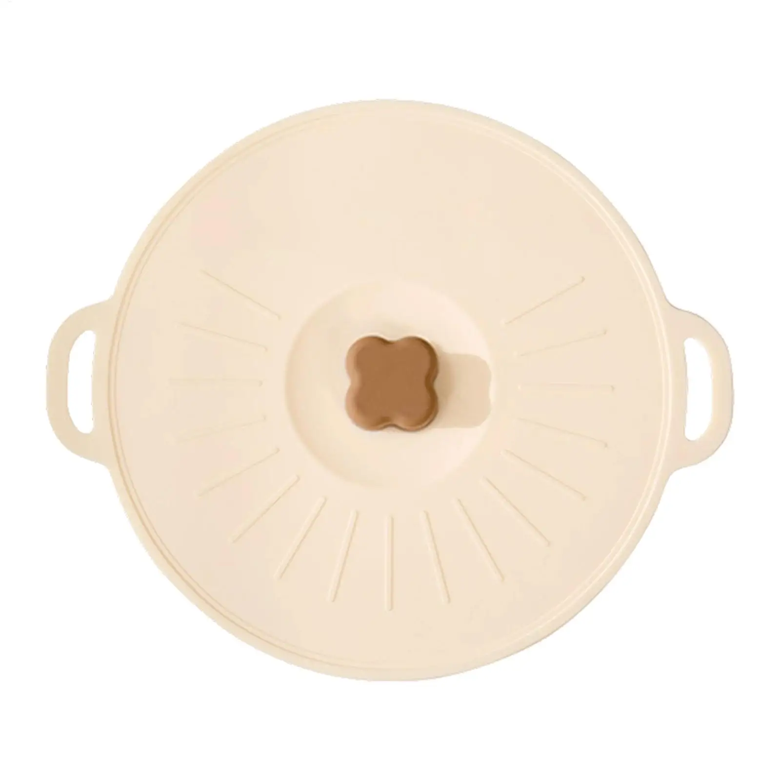 Dustproof Silicone Pot Lid Anti-spill Sealing Fresh-keeping Lid Splash-proof with Handle Oil Cover for Microwave Refrigerator