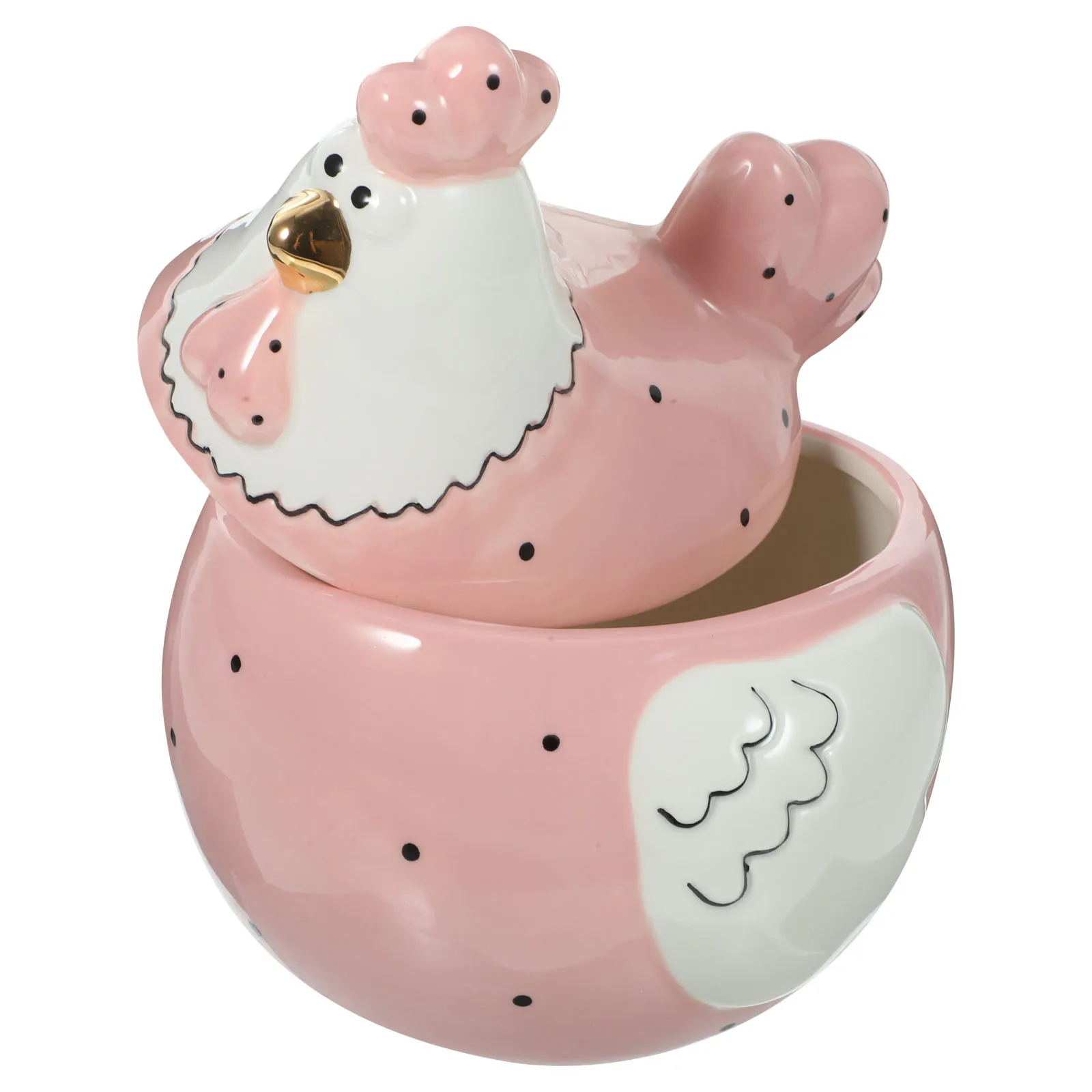 

Декоративная керамическая банка, коробка для хранения ювелирных изделий, очаровательный внешний вид курицы, романтическое мастерство, пасхальный праздник, контейнер для конфет