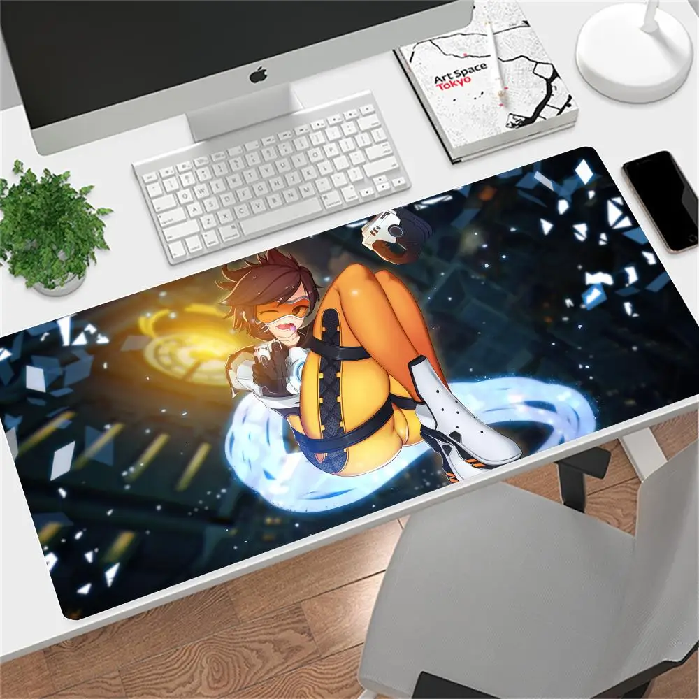900x400 Laptop Office Rubber Soft Desk Mat Computer Keyboard HD Print Mousepad Xxl Anime Gaming Girl Overwatch Large Mouse Pad