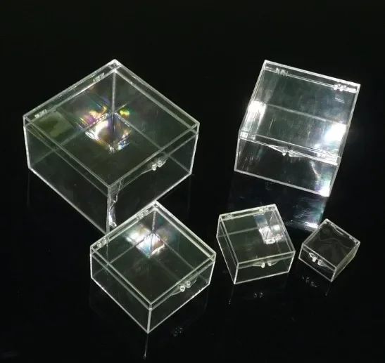Crystal Nest of Boxes by J.C Magic Professional Close-Up Coin Magic Trick with Acrylic Box Special Mechanism Coin Vanish Escape