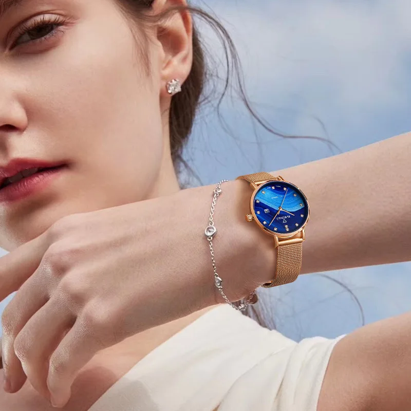 Mark Fairwhale Elegant Quartz Watches For Women Waterproof Ladies Watch High Quality Stainless Steel Woman's Fashion Wristwatch