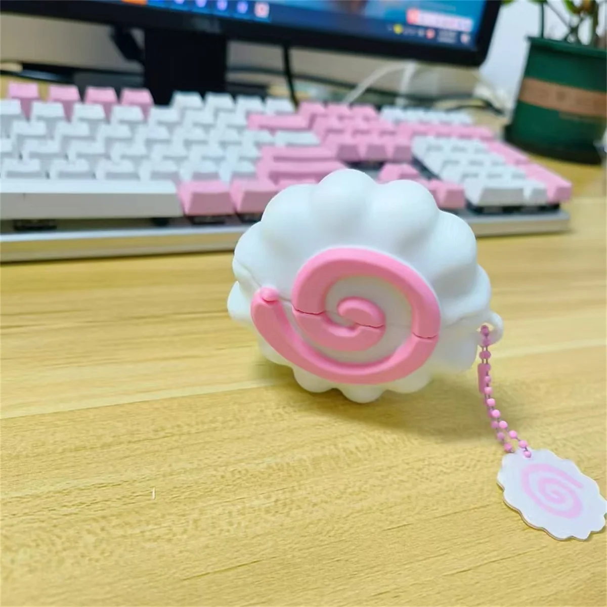 Ear Buds Case for Samsung Galaxy Buds 3(2024)/Buds 3 Pro (2024),3D Cute Cloud Design Silicone Headphone Case with Keychain