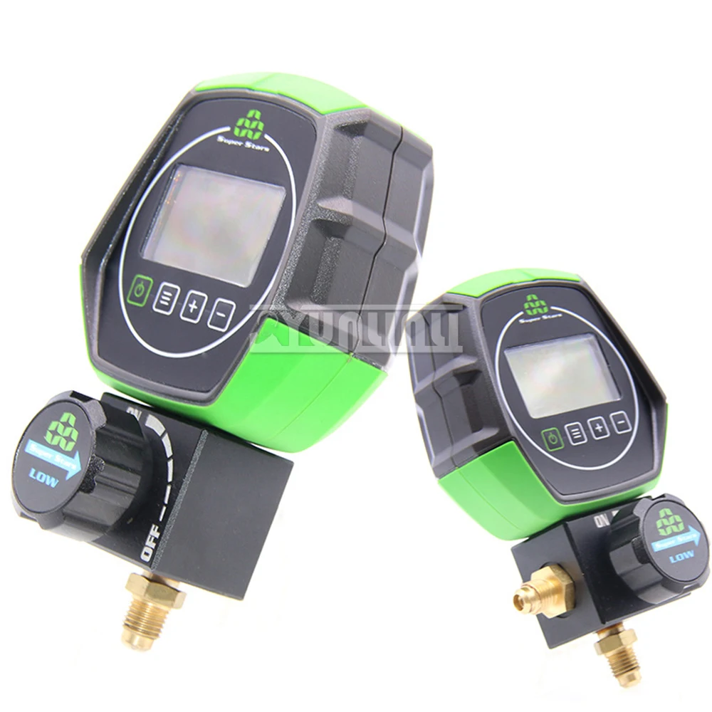 Air Conditioning Refrigerant Pressure Gauge Electronic Fluorine Meter R12 R22 R134a R404a 410a Fluorine Filling Tool ST-B168D