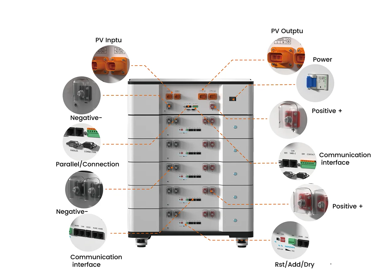 リチウム電池インバーター,LiFePo4,10.2 V, 200Ah,20kwh,50kwh,オールインワンソーラーシステム