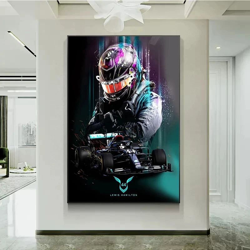 Racing Champion Legend Poster Racing Car Driver Figure Print Canvas Painting Home Decor Wall Art Picture For Living Man Room