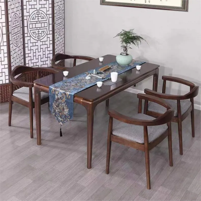 X&D Nordic Solid Wood Chairs Sumet Conference Room Backrests Armchairs Simple And Stylish Casual Solid Wood Dining Chairs 2024