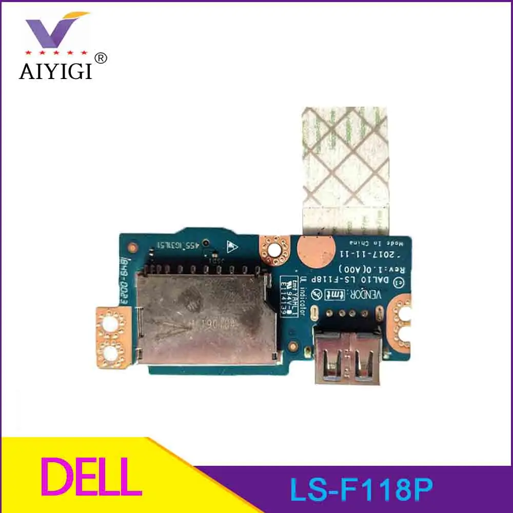 Original For Dell Latitude 3490 3590 Laptop USB Interface Board SD Card Reader Board LS-F118P