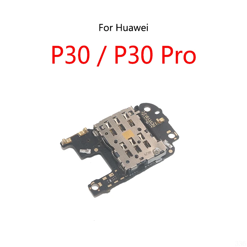 SIM Card Reader Socket Tray Slot Microphone Module Board Signal Antenna Connect Flex Cable For Huawei P30 Pro