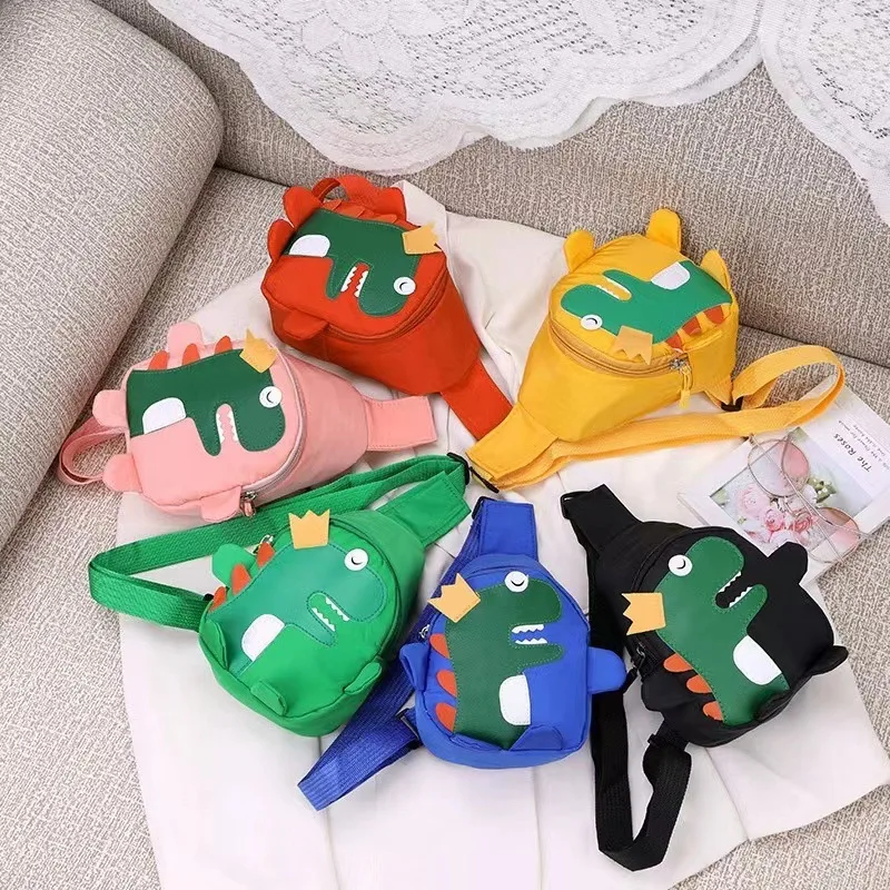 Cartoon Toddler Shoulder Bags Baby Outdoor Travel Backpack Children\'s Bags Unisex Cross-body Dinosaur Mini Chest Bag 3-6 Years