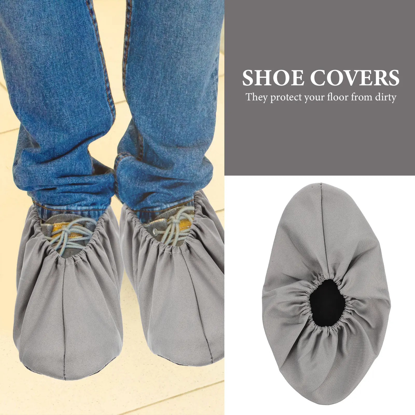 

3 Pairs Anti skid Shoe Covers Breathable Home Cases Protective Indoor Dustproof Floor Mat Non slip Disposable Washable