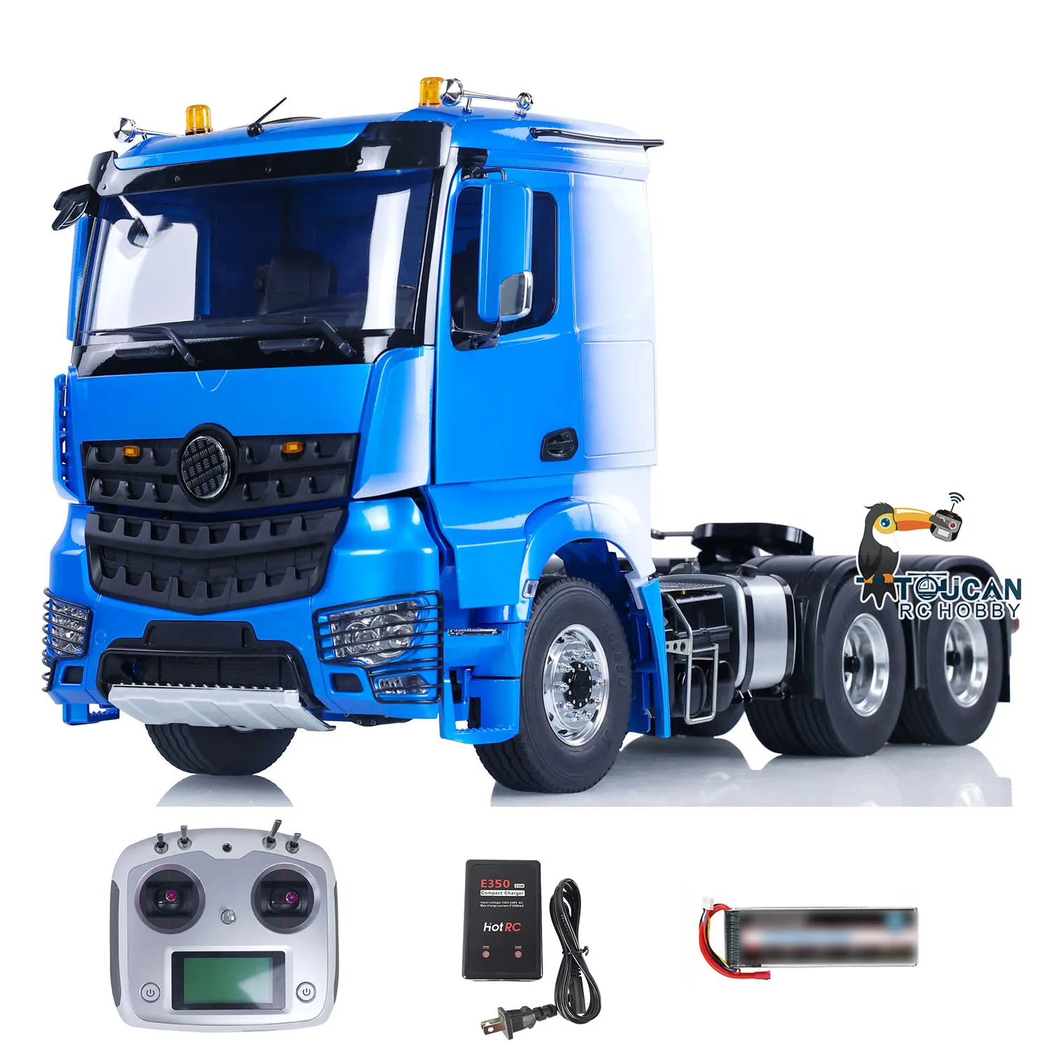 

1/14 6x6 High Roof TOUCAN RC Tractor Truck LESU Metal Chassis 1851 3363 DIY Cabin Radio Control Car 2-speed Gearbox Light Sound