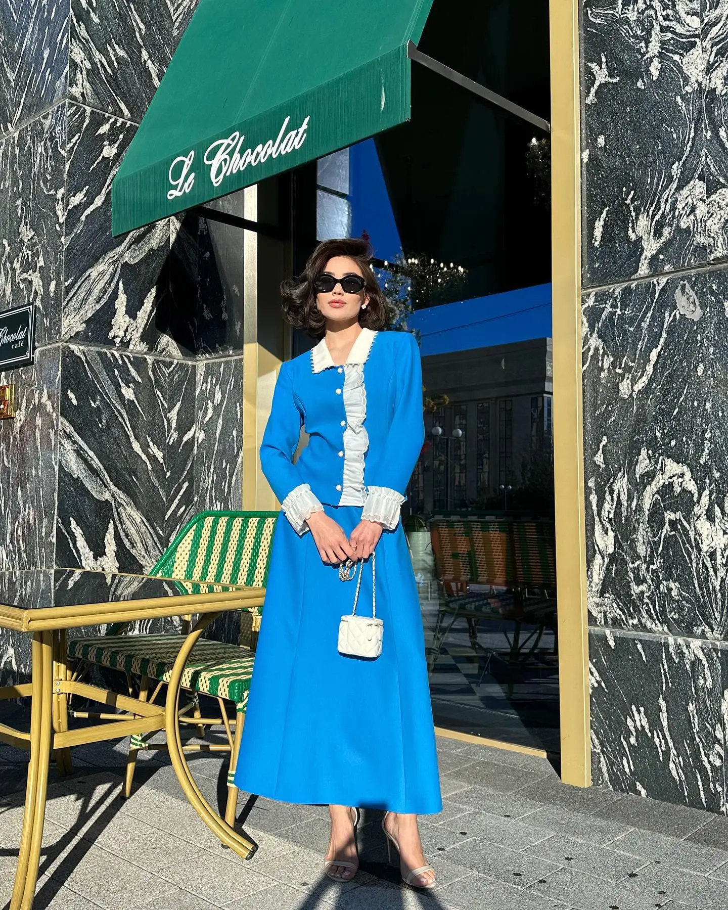 

Customized Graceful Jersey Buttons Ruffles Pearls Evening Dresses Delicate Long Sleeves Cocktail Dress Custom Made Par