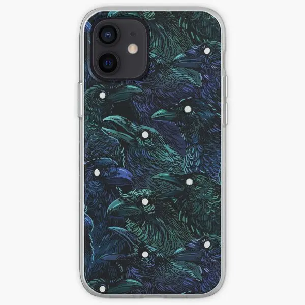 Raven Pattern Iphone Tough Case  Phone Case Customizable for iPhone 6 6S 7 8 Plus X XS XR Max 11 12 13 14 Pro Max Mini Dog