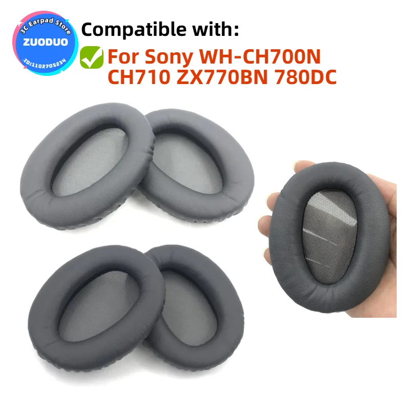 

Ear Pads For Sony WH-CH700N CH710 ZX770BN 780DC Headphones Replacement Foam Earmuffs Cushion Headset Covers Sponge Leather Foam