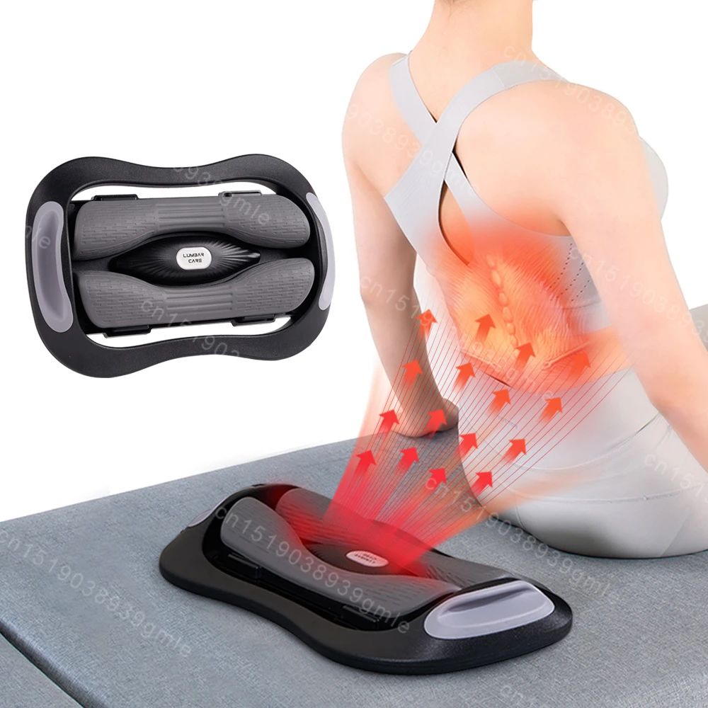 Electric Vibration Waist Massager Spine Support Back Massage Machine Hot Compress Body Relax Lumbar Soothing Device Relieve Pain