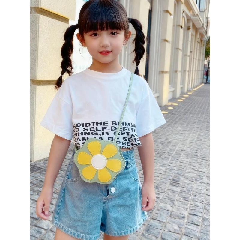 Lovely Flower Bag for Baby Girls Fashion PU Leather Childrens Princess  Purse Small Shoulder Handbag Gift Kids Backpack