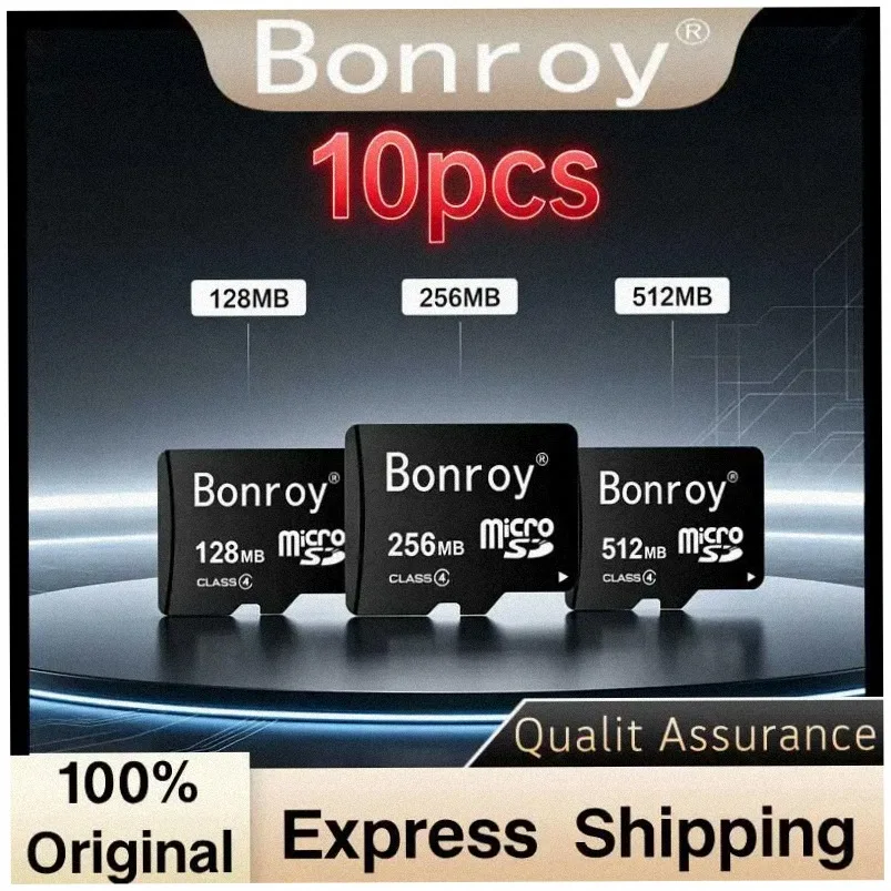 Bonroy 10PCS Class 4 Micro TF Mini SD Card, High Speed Flash Memory Card 128MB-512MB for Phone Dash Cam Camera DVR