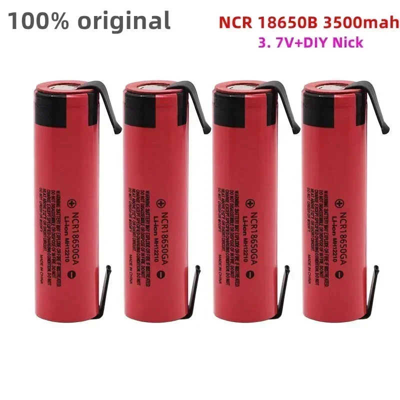 100% Newly Upgraded NCR18650 30A Discharge 3.7V 3500mAh 18650 Rechargeable Battery Toy Flashlight Lithium Battery + DIY Nickel