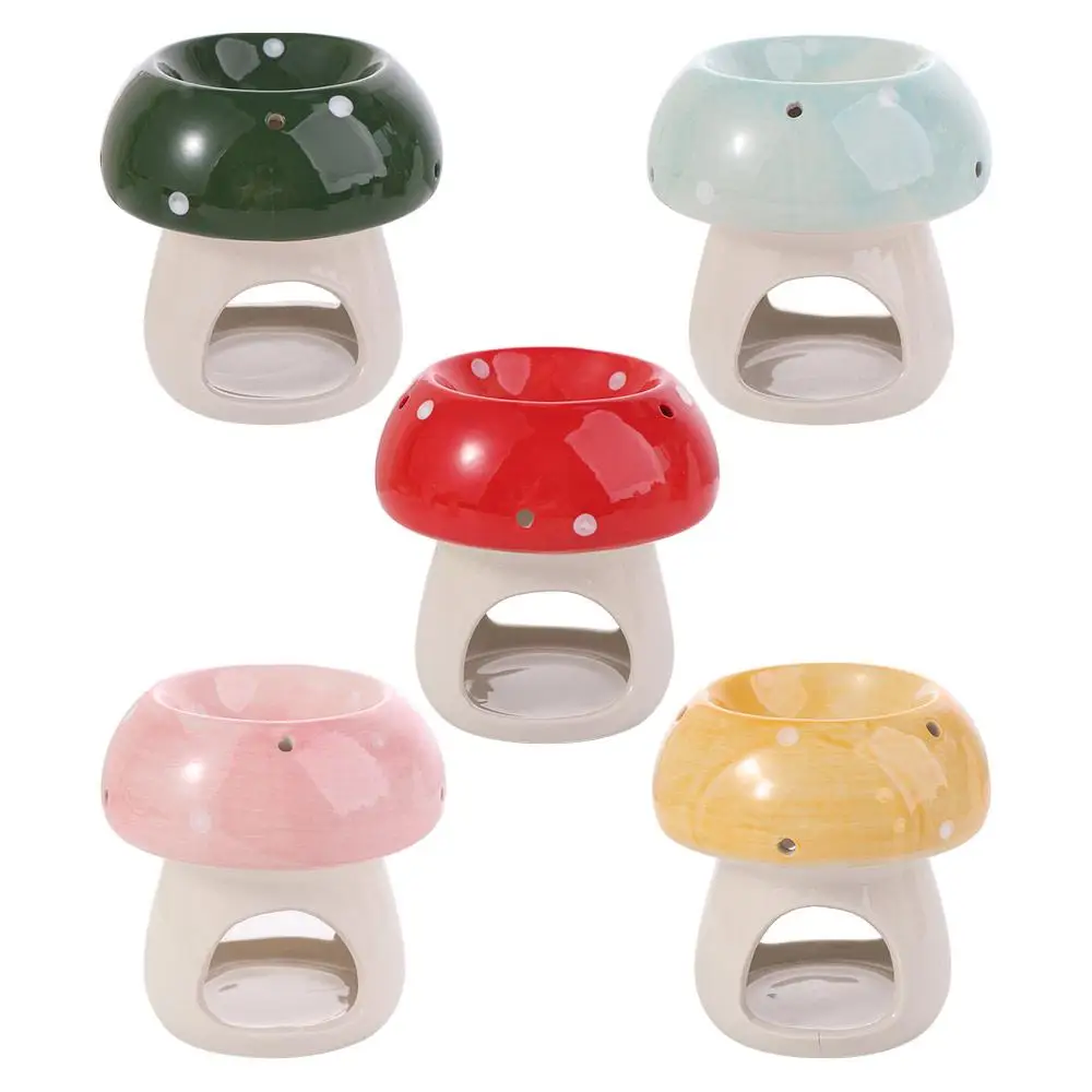 Cute Mushroom Candle Holder Cartoon Creative Candle Essential Oil Burner Romantic Crafts Mushroom Incense Burner Coffee Shop