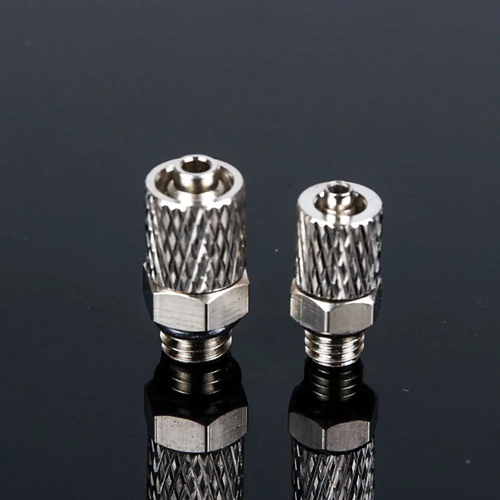 10Pcs Male Thread Micro Quick Twist Joint 3mm 4mm 6mm OD M3 M4 M5 M6 Pneumatic Pipe Connector Mini Screw Through